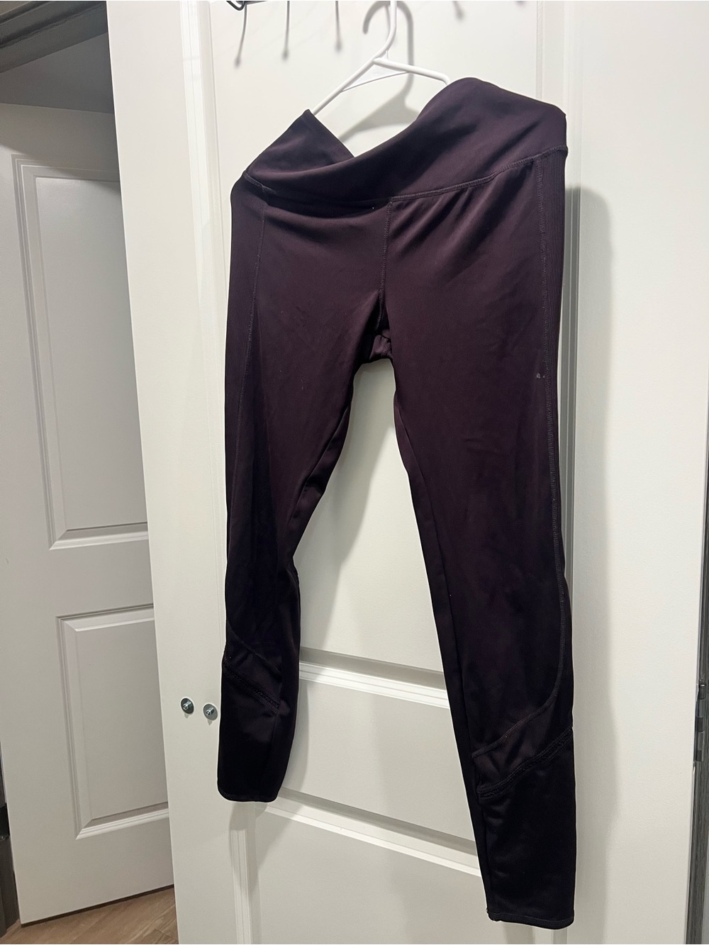 High-Waisted Deep Plum Active Leggings